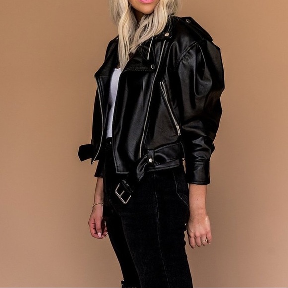 NWT Dressed in LALA Vegan Leather Jacket - Picture 2 of 7